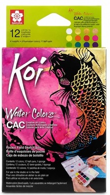 Sakura XNCW-24N Watercolors Field Sketch Set with Brush - Assorted Colors (24...