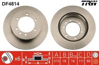 TRW Bremsscheibe Hinten Passend FüR Nissan