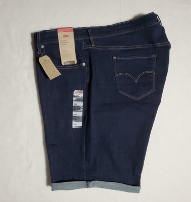 Levi's Bermuda Women's Plus 22W Classic Shorts Jean Dark Denim Midrise MSRP $59
