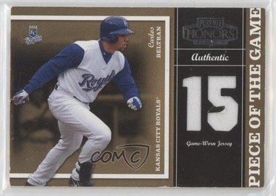 2004 Playoff Honors Die-Cut Jersey Number Jerseys /250 Carlos Beltran #PG-6 0q3
