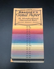 Antique Bradley's Tonal Paper Milton Bradley Company, Art Advertising Sample
