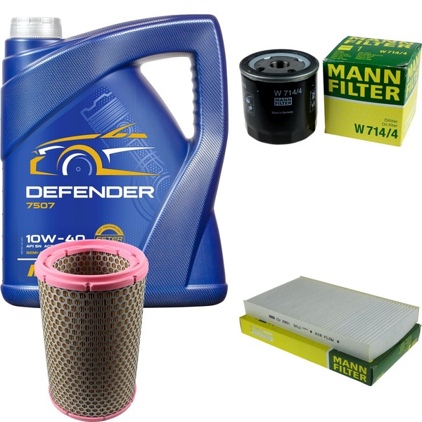 Inspektionspaket 5L Mannol Defender 10W-40 FüR Alfa Romeo 156 Sportwagon 2.4-image