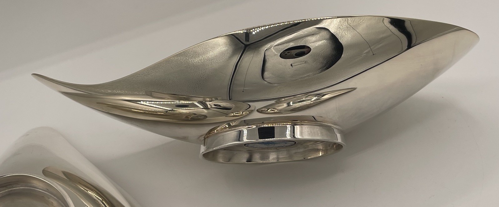 THREE Modernist REED & BARTON #64 65 68 Silverplate BOWLS  JOHN PRIP 1955 nestng