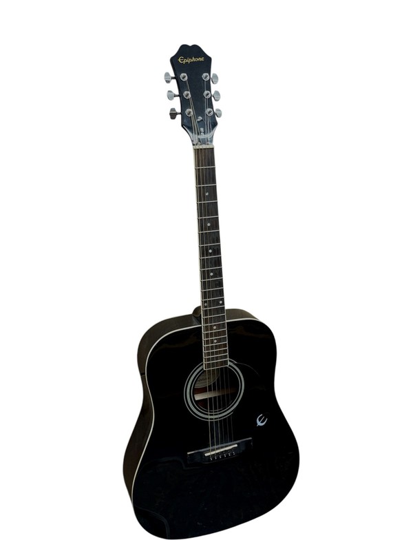 Epiphone DR-100 EB Acoustic Guitar Ebony Black 6-String Right-Handed *READ*