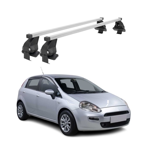 Menabo DachträGer GrundtäGer FüR Fiat Punto Mk3 2012-2018 3TüR 50Kg Stahl Silber-image