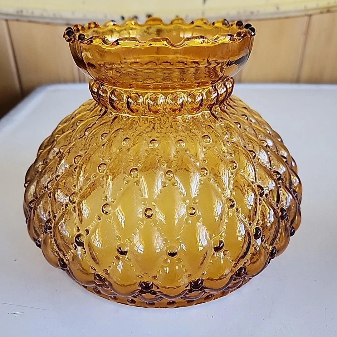Amber Glass Lamp In Collectible Lamp Shades for sale | eBay