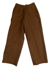 True Vintage 1950s Korean War Dark Olive Wool Trousers