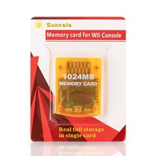Suncala Memory Card Compatible with Gamecube and Wii Console, 1024MB Yellow
