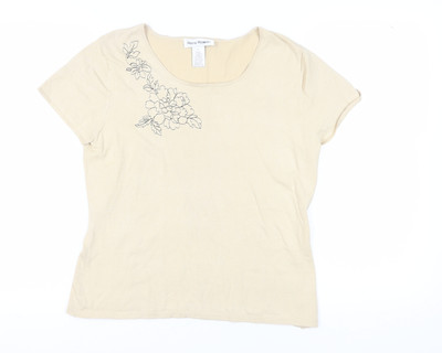 Rena Rowan T-Shirt Beige Damen L Seidenmischung