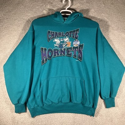 VTG Charlotte Hornets 90s Basketball Hoodie Mens XL Hugo the