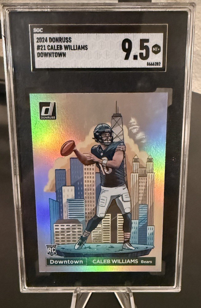 2024 Panini Donruss Downtown Caleb Williams #21 Rookie Chicago Bears SGC 9.5