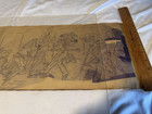 Vintage Erotica continuous ink drawing - Explicit Blue ink Image LOOK RARE — photo 4