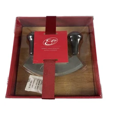 Cupini Design Bamboo Cheese Board Set With Rocker Knife Gift Boxed Kitchen