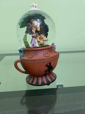 Disney Rare Hercules Musical Snow Globe-Plays  Go The Distance 