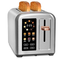 Tostadora 2 Rebanadas LCD Táctil Acero Inox,...