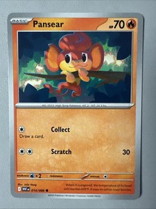 Pokemon TCG * SV White Flare * 014/086 Pansear Common * FRESH PK