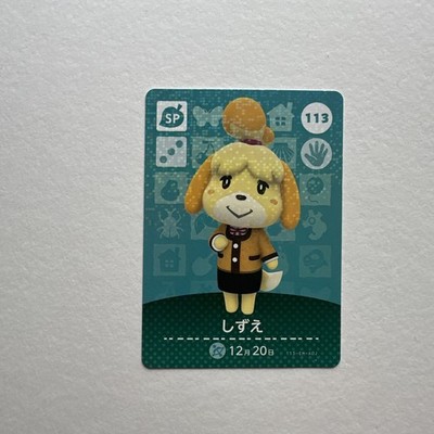 ANIMAL CROSSING JAPANISCHE KARTE NINTENDO AMIIBO HOLO KARTE 113 Isabelle
