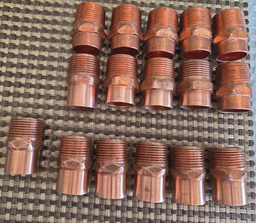 16-PACK Copper Male Adapter 3/4" (C x M) Cup Sweat x Male NPT Fitting NOS