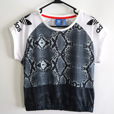 Women Adidas Originals Snake Print Trefoil T-shirt dress - Half Sleeve - Size XS