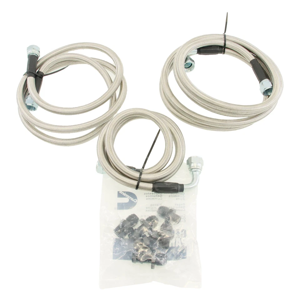 Cummins 47RE Transmission Cooler Lines Kit Heavy Duty Hose For 96-02 Dodge Ram Foto 2 de 4