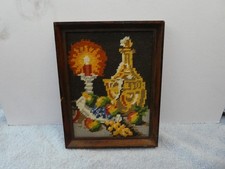 Gobelin Bild mit Rahmen Stillleben 22cm x 17 cm