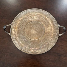 Antique Ornate Silver Tapestry Platter Weidlich Brothers