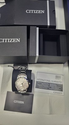 Citizen Herrenuhr Edelstahl Uhr Armbanduhr  Eco-Drive ungetragen mit Gravu Neu