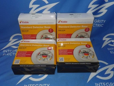 Lot of 4 NIB Kidde KI-SB4 Standard 4'' Smoke Detector Bases + 1 Year Warranty