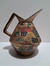Vtg Southwest Native American Indigenous Style Pitcher Handle 7.25"