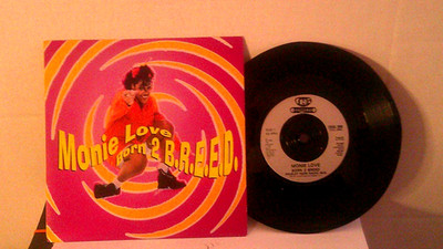 Monie Love,Cooltempo''Born 2 B.R.E.E.D''UK,7''45 with P/S,1993 hiphop classic,Mint