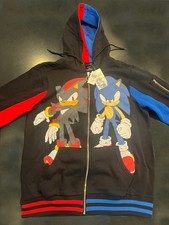 Hot Topic Sonic and Shadow Zip Up hoodie size...