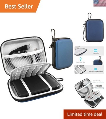 Portable Hard Drive Storage Bag for Seagate & Toshiba - Waterproof Blue