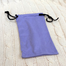 Microfiber Drawstring Cloth Bag Purple Pouch Eye Glasses Sunglasses 7  H 4  W