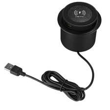 10W Phone Desktop Wireless Charger Furniture Table Desk Embedded Fast Charging