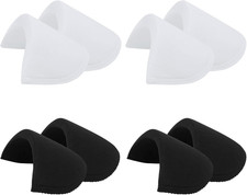 4Pairs Covered Set-In Shoulder Pads Sewing Foam Pads for Blazer Suit Coat Jacket