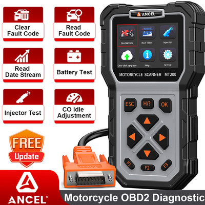 ANCEL MT200 Motorrad-Vollsystem-OBD2-Diagnose-Scanner Motor-ABS-Prüfung