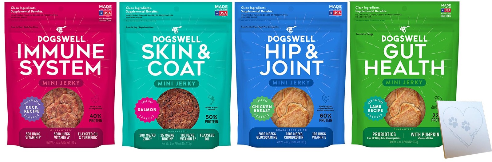 Variety Pack for Dogswell-Whole-Body-Treats: Immune System ,