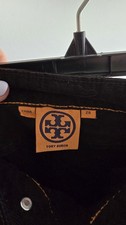 Tory Burch Corduroy Pants Womens Size 28 Brown Straight Leg Designer High Rise