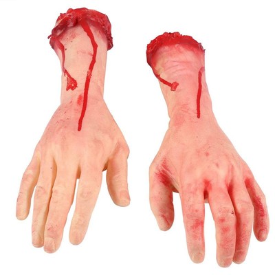 Scary Fake Bloody Hand Broken Terror Severed Hand Body Prank Party Props for ...