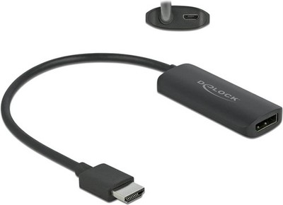 Delock HDMI A Male to DisplayPort Female Adapter 4K 60Hz