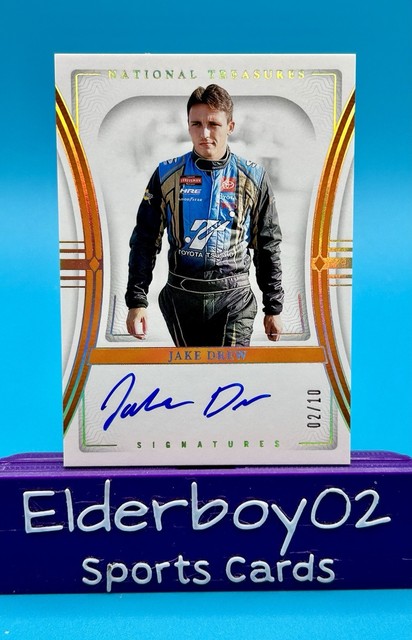 Jake Drew /10 Auto Signatures Holo Gold 2024 National Treasures Racing Nascar