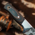 8.9" Damascus Bushcraft Knife Full Tang Micarta Handle Survival Leather Sheath — photo 10