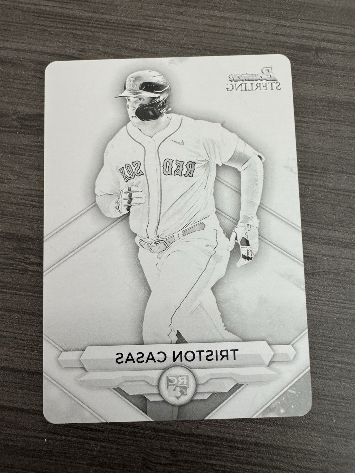 2023 Bowman Sterling BSR-18 Triston Casas Black Printing Plate 1/1 RC Red Sox