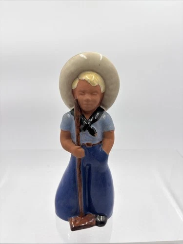 Vintage Frankoma Pottery Farmer Boy Figurine 702