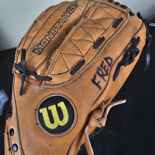 Wilson A450 FastPitch 12" MonstaWeb Echtleder Baseball Softball Handschuh RHT - Bild 10 von 17