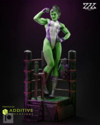 She Hulk by ZEZ FAN ART 1:6 Statue Resin 3D Printed DIY Model Kit