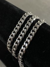 Men s/Women s Silver Cuban Curb Chain 7mm Thick Stainless Steel Necklace
