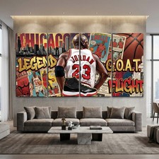 Quadro Pop Art/Graffiti NBA Michael Jordan, Chicago Bulls numero 23 Basket-bal