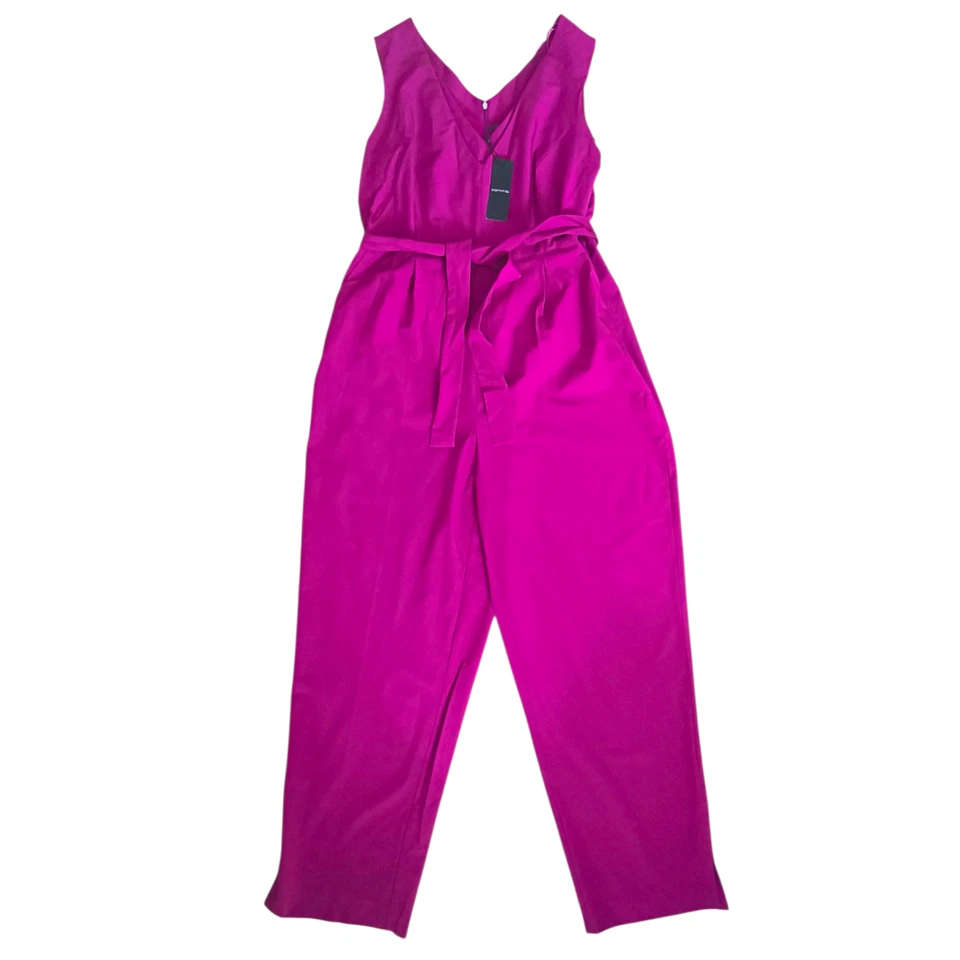 Comma Jumpsuit Overall Damen Gr. EU 44 Fuchsia Visose V-Ausschnitt Ärmellos NEU - Bild 2 von 4