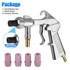 Sandblaster Air Kit Abrasive Sandblasting Gun Sand Blaster With 4 Ceramic Nozzle Sandblaster Air Kit Abrasive Sandblasting Gun Sand Blaster With 4 Ceramic Nozzle
